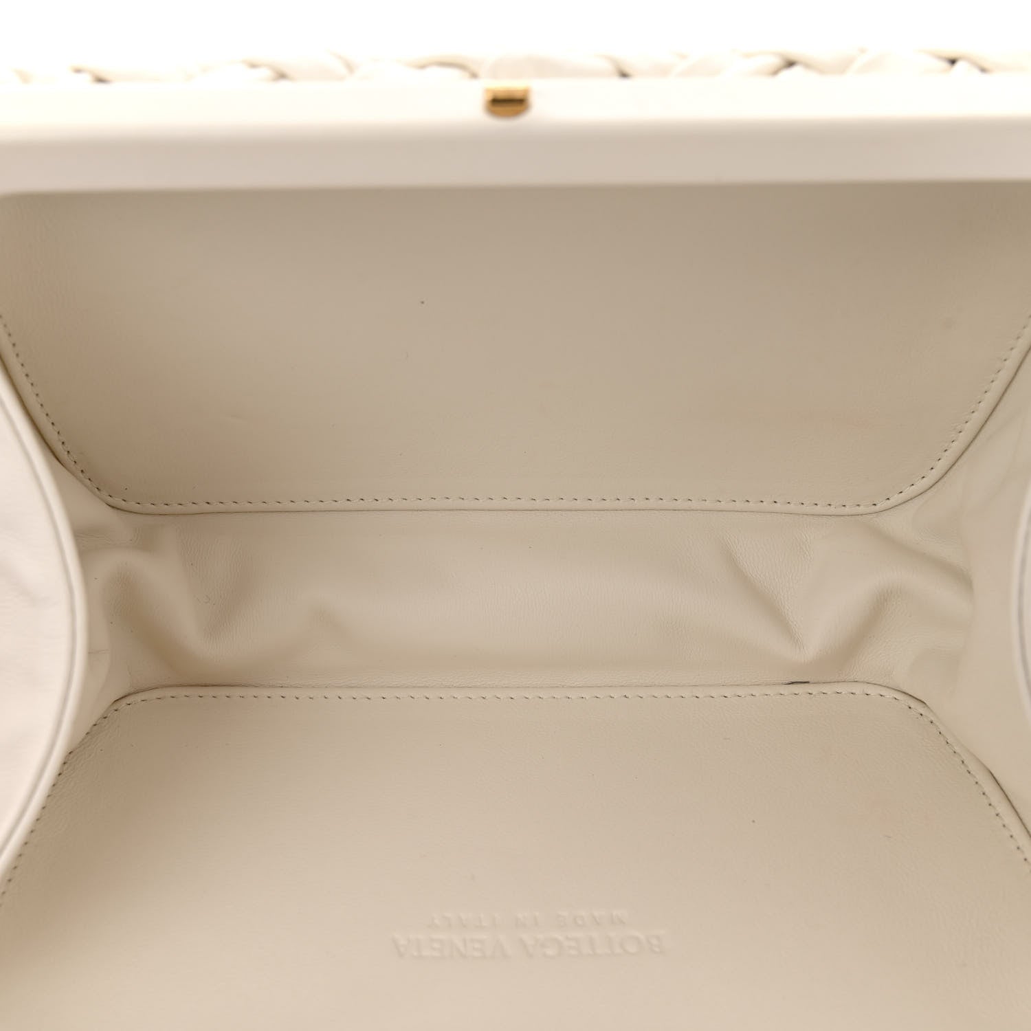Bottega Veneta Foulard Intrecciato Minaudiere Knot Clutch Bone 5 of 9
