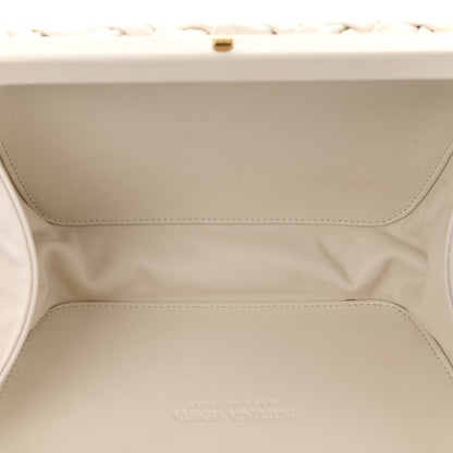 Bottega Veneta Foulard Intrecciato Minaudiere Knot Clutch Bone 5 of 9