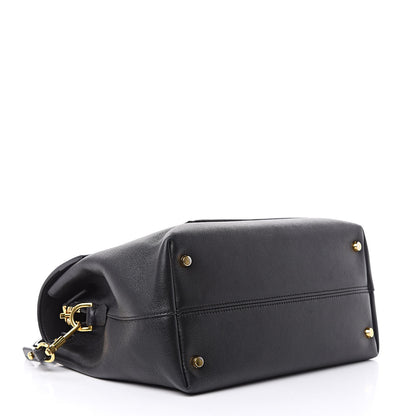 Tom Ford Calfskin Medium Leonica Padlock Satchel Bag Black 4 of 13