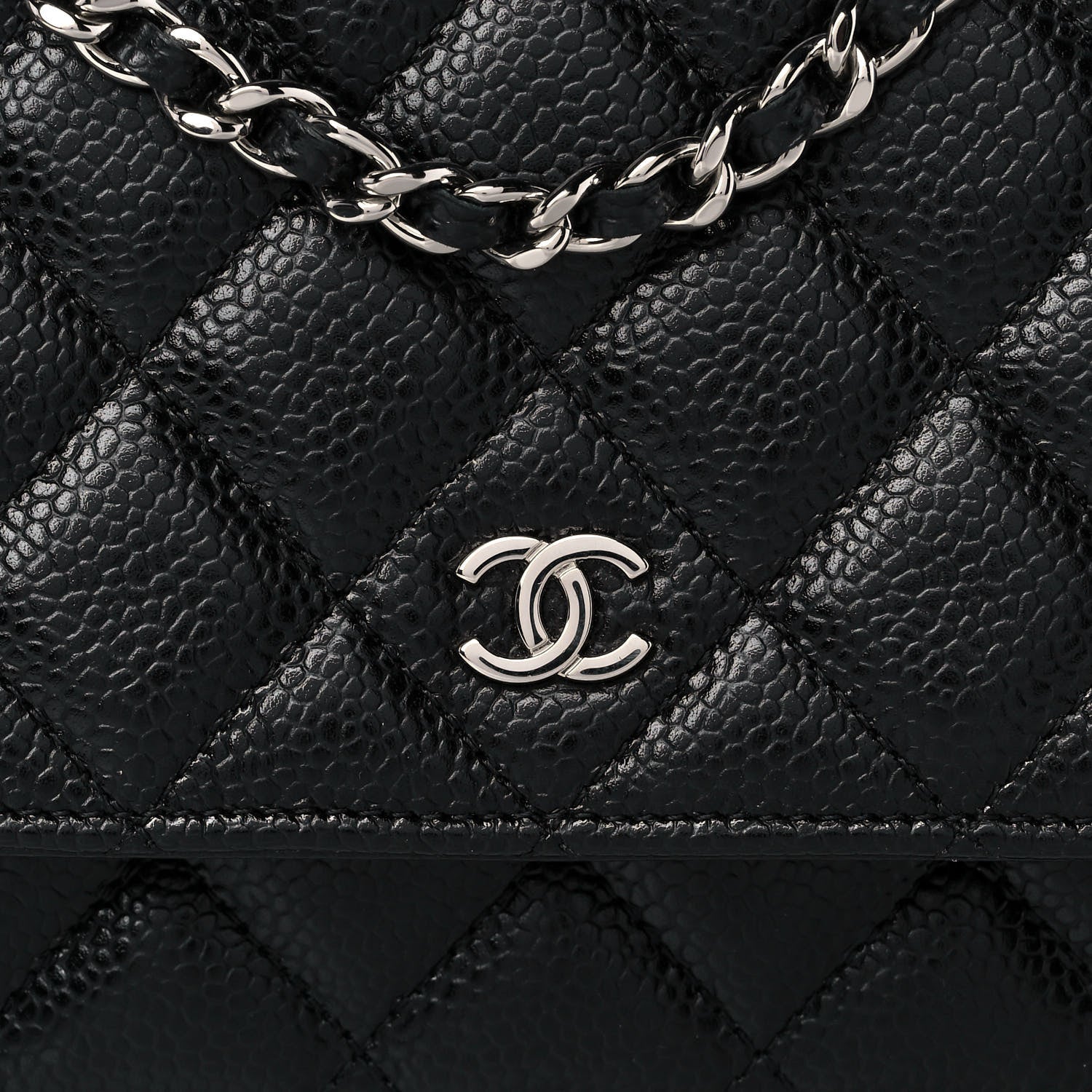 Chanel Caviar Quilted Wallet On Chain WOC Black 9 of 10