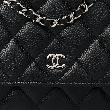 Chanel Caviar Quilted Wallet On Chain WOC Black 9 of 10