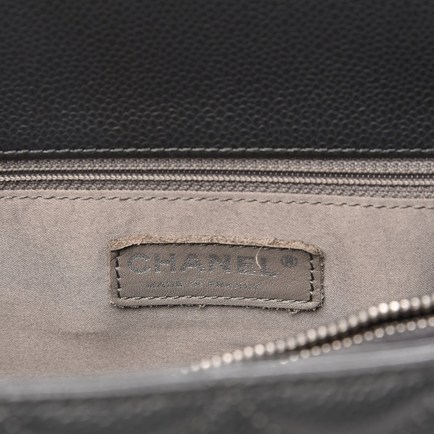 Caviar Quilted Grand Shopping Tote GST Dark Grey