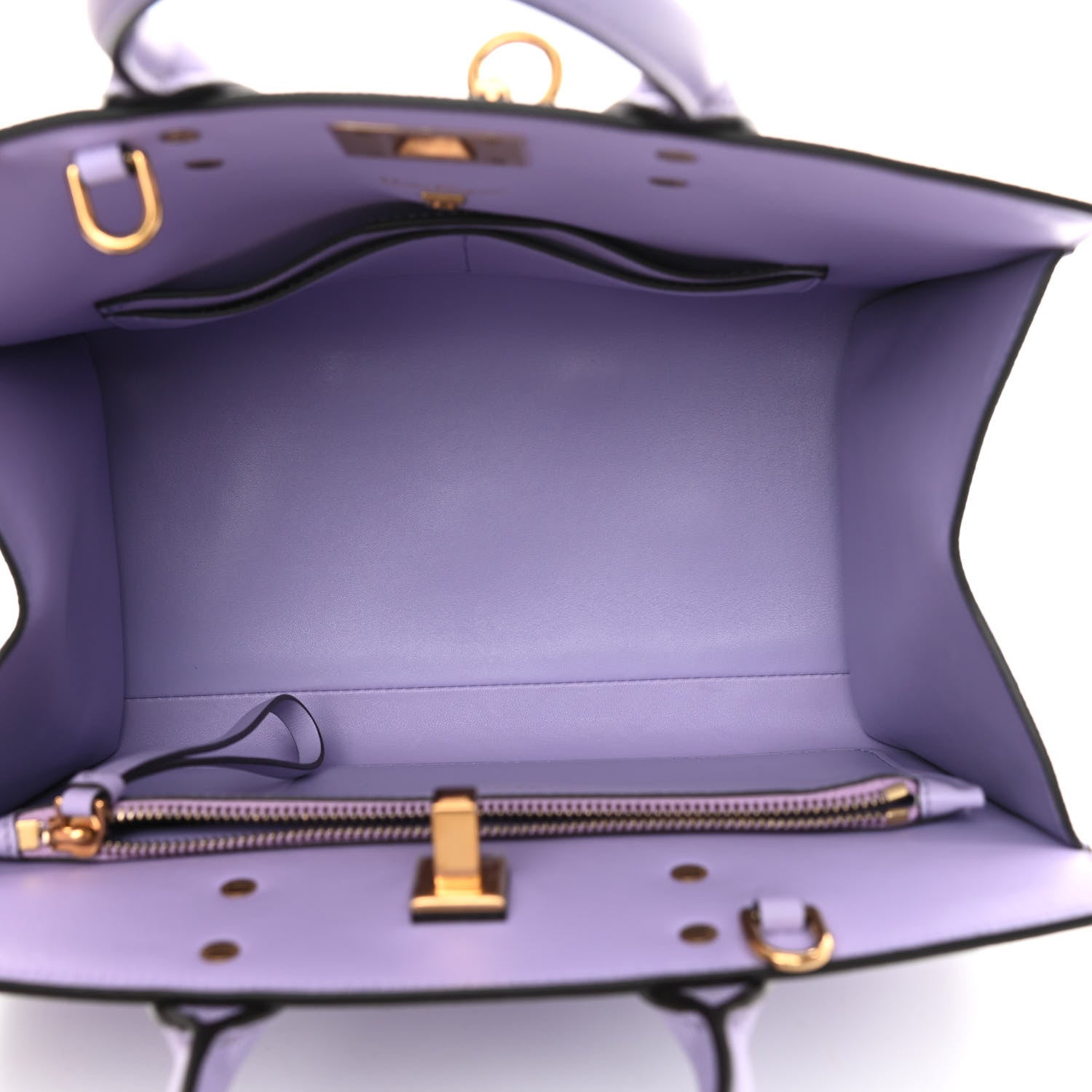 Salvatore Ferragamo Hammered Calfskin Medium The Studio Box Bag Spring Crocus 5 of 10