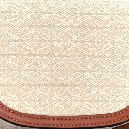Loewe Calfskin Canvas Anagram Mini Gate Dual Bag Ecru Tan 8 of 10