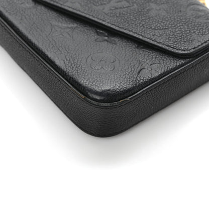 Louis Vuitton Empreinte Pochette Felicie Chain Wallet Black 10 of 11