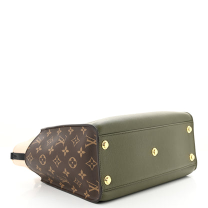 Louis Vuitton Calfskin Monogram On My Side MM Laurier Green Toffee Latte Beige 4 of 10
