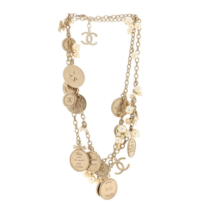Chanel CC Medallion 100 Anniversary Chain Necklace Gold 3 of 4
