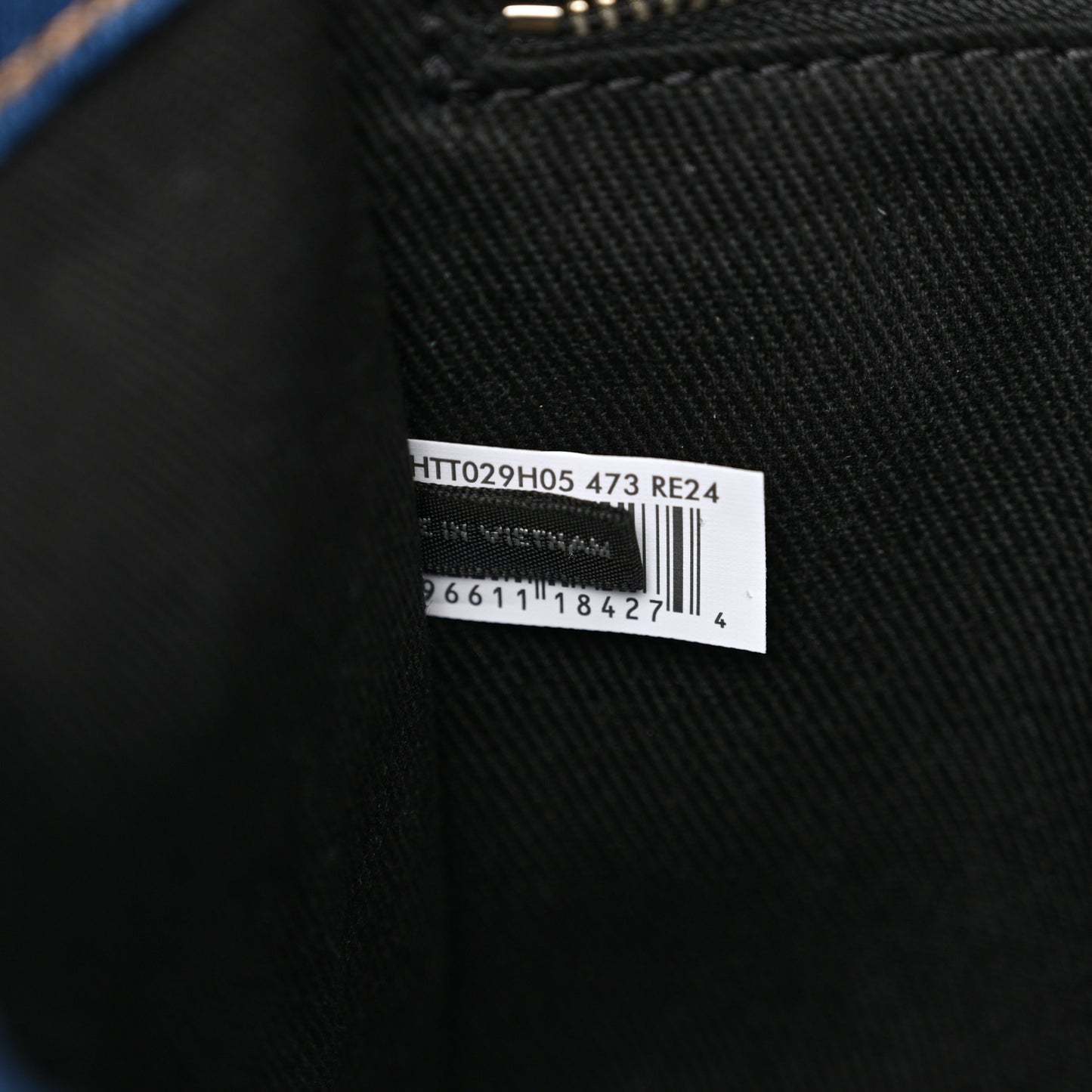 Denim Canvas Small Chain Bag Dark Wash