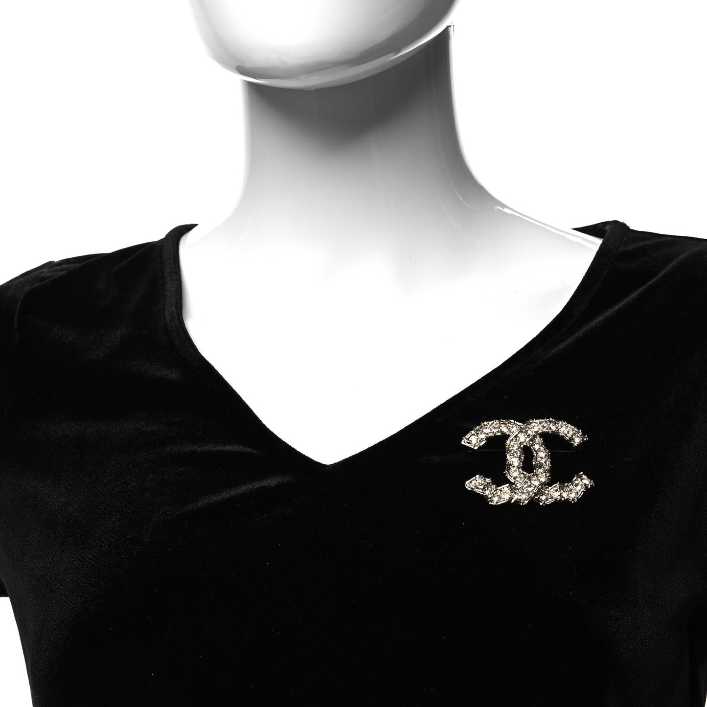Crystal CC Camellia Express Brooch Gold