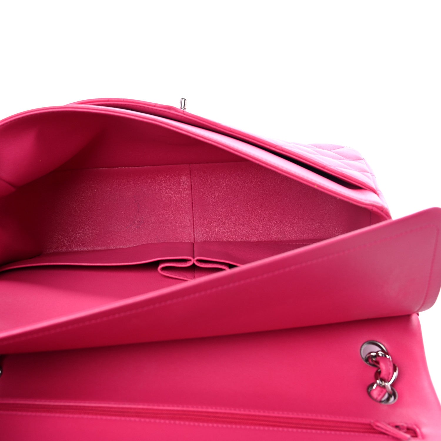 Chanel Lambskin Quilted Jumbo Double Flap Dark Pink 5 of 21