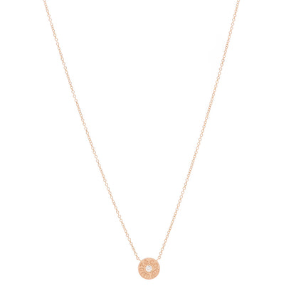Tiffany 18K Rose Gold Diamond 1837 Circle Pendant Necklace 1 of 6