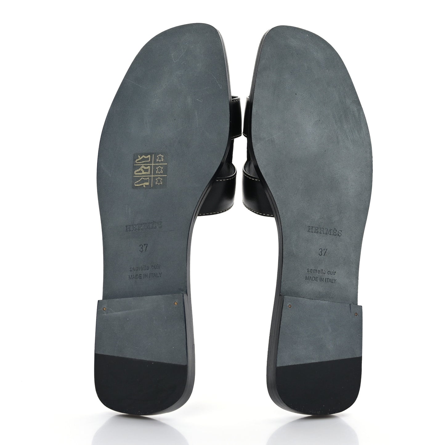 Box Calfskin Oran Sandals 37 Black