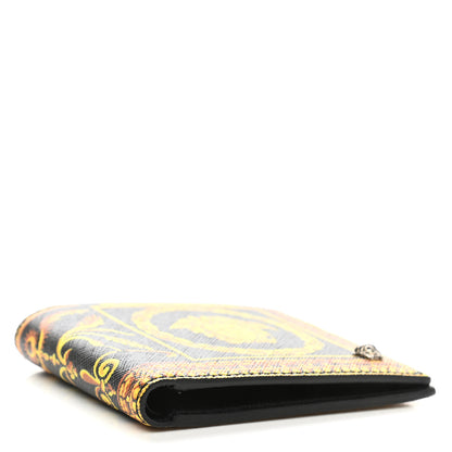 Versace Calfskin PVC Barocco Printed Bi-Fold Wallet Black Gold 4 of 6