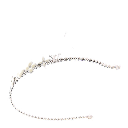 Louis Vuitton Brass Enamel Monogram Sweet Headband Silver 1 of 3