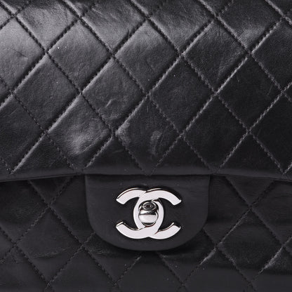 Chanel Lambskin Quilted Medium Double Flap Black 8 of 12