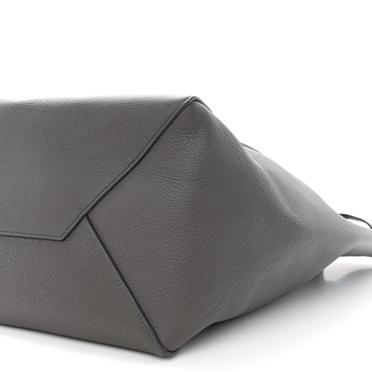 Soft Grained Calfskin Small Belt Cabas Phantom Medium Grey