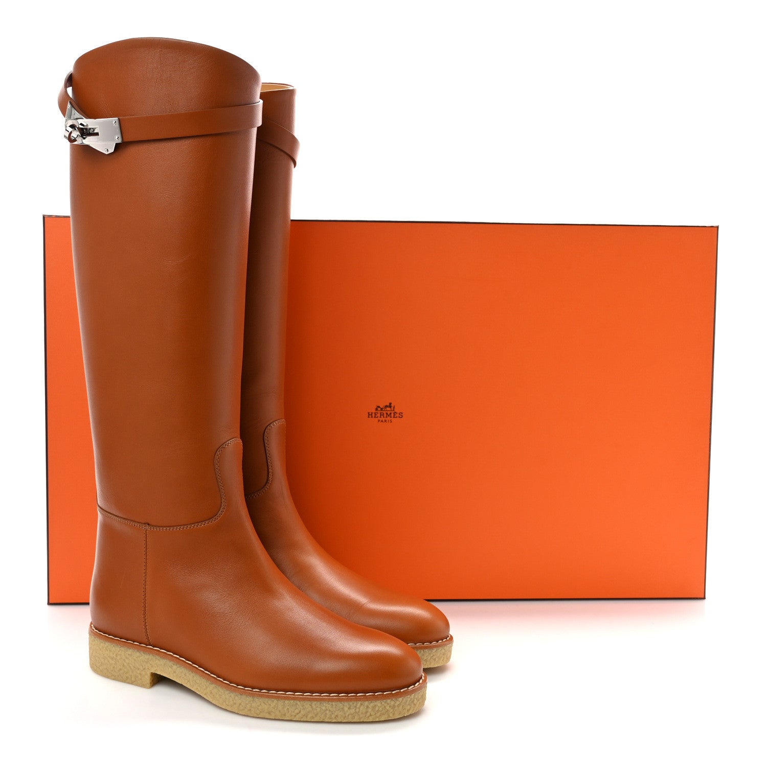 Hermes Calfskin Honey Boots 36 Naturel 9 of 9