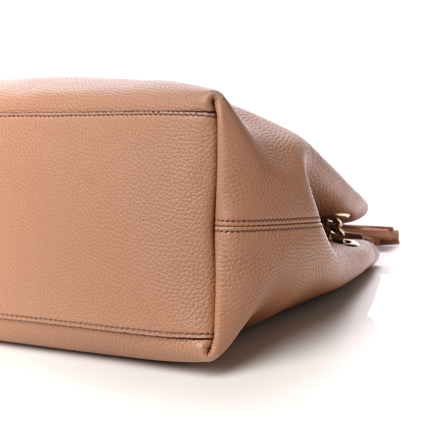 Gucci Pebbled Calfskin Medium Soho Chain Shoulder Bag Camelia 9 of 12
