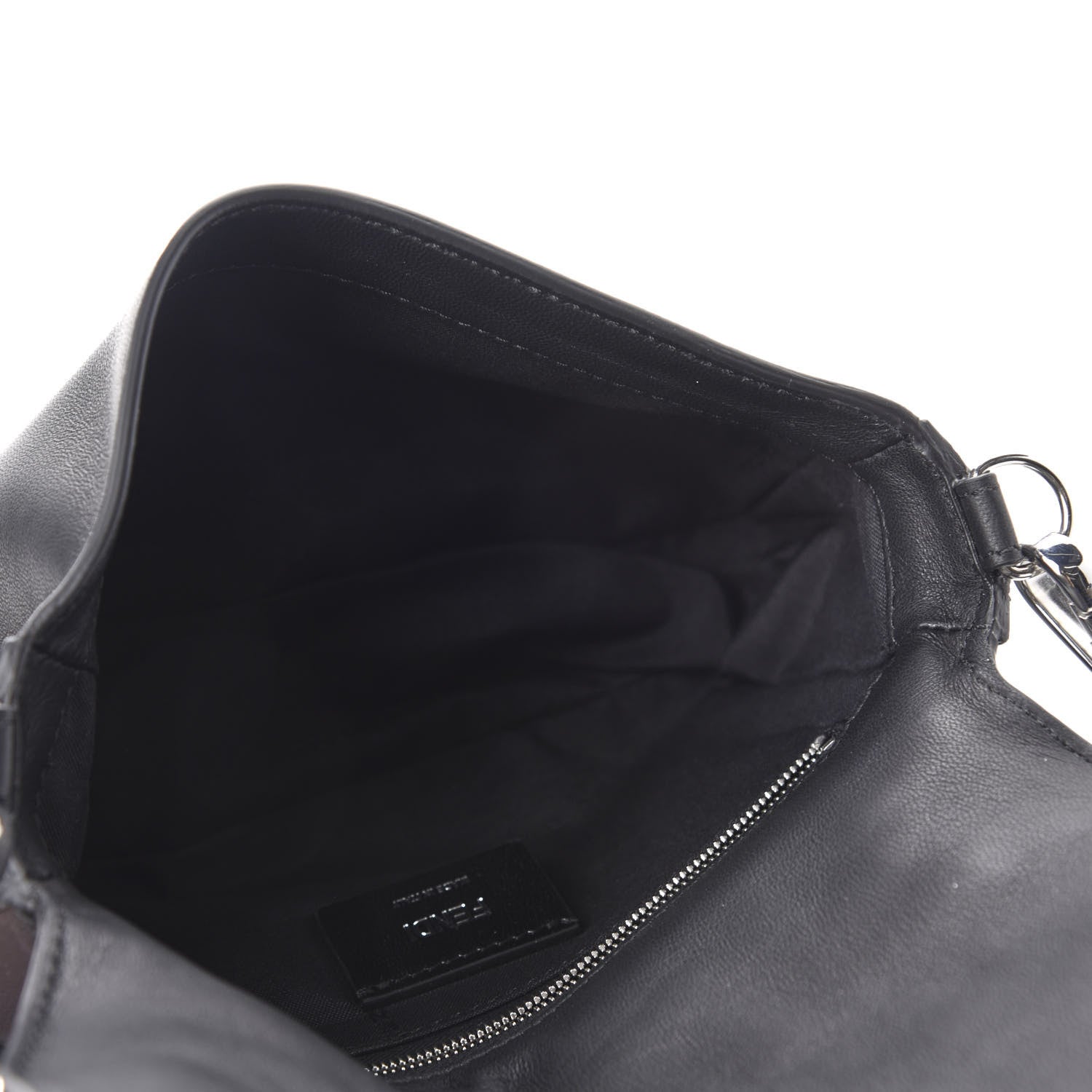 Fendi Nappa FF 1974 Embossed Mini Expandable Flap Bag Black 5 of 10
