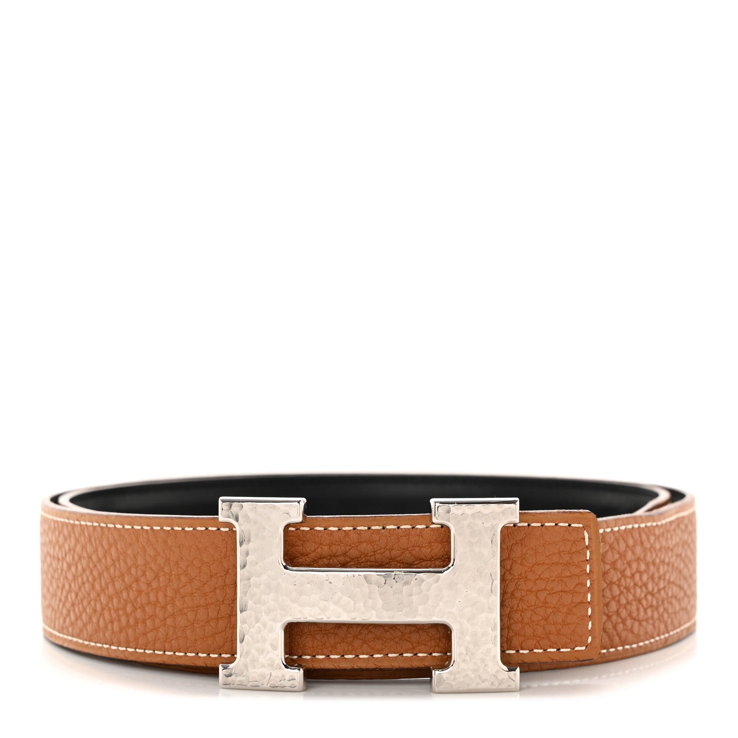 Hermes Box Togo 32mm Martelee H Belt 80 32 Black Gold 1 of 5