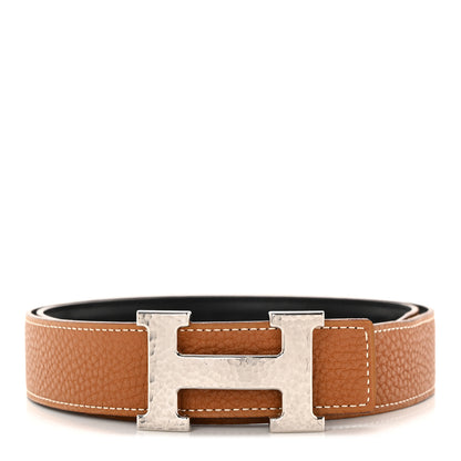 Hermes Box Togo 32mm Martelee H Belt 80 32 Black Gold 1 of 5