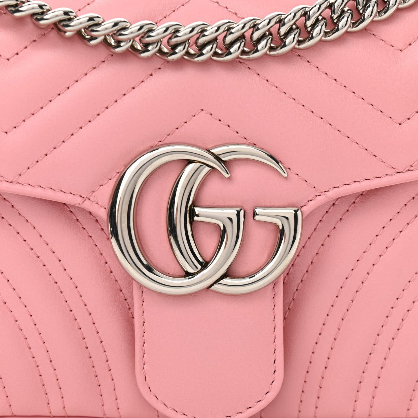 Calfskin Matelasse Small GG Marmont Shoulder Bag Wild Rose