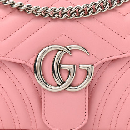 Gucci Calfskin Matelasse Small GG Marmont Shoulder Bag Wild Rose 8 of 10