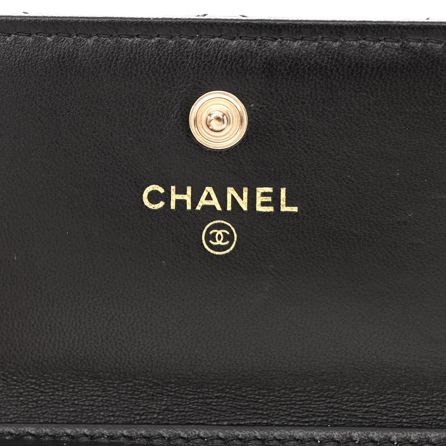 Lambskin Quilted My Chanel Lady Card Holder On Chain Black