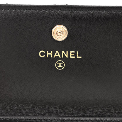 Chanel Lambskin Quilted My Chanel Lady Card Holder On Chain Black 5 of 11