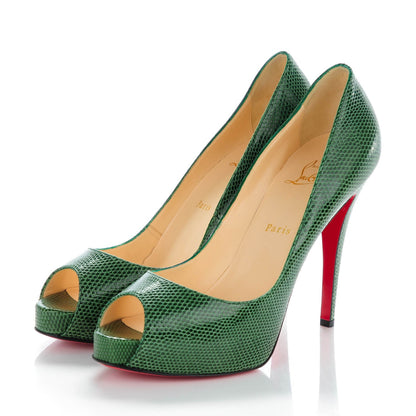 Christian Louboutin Lizard Very Prive 120 Pumps 40 Green 3 of 6