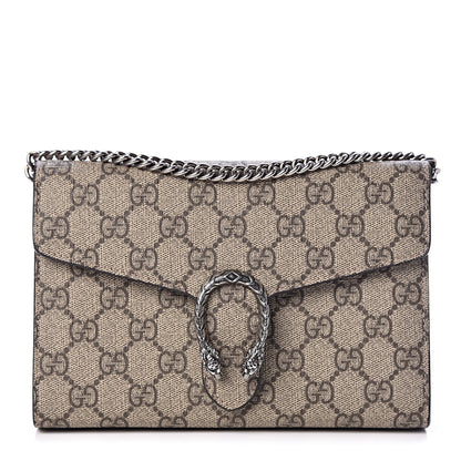 Gucci GG Supreme Monogram Mini Dionysus Chain Wallet Beige Taupe 1 of 11
