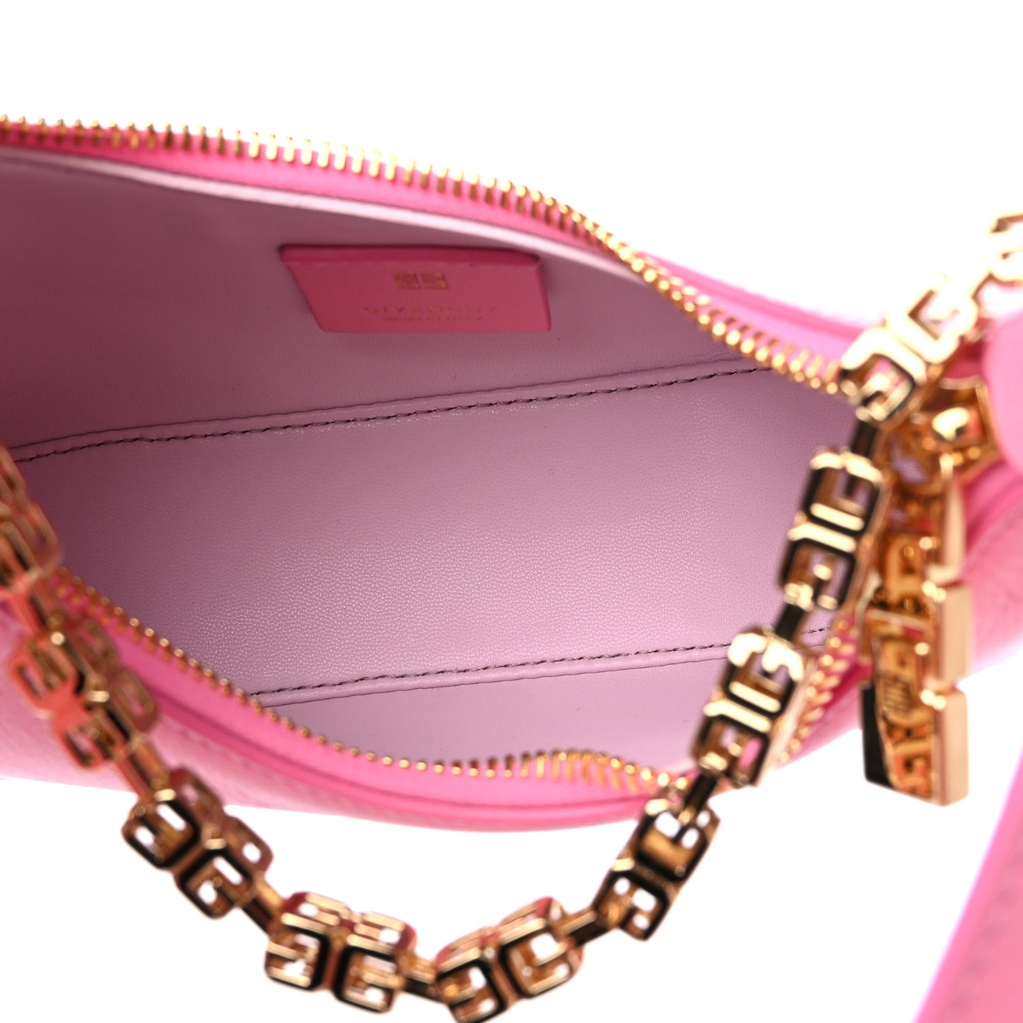 Smooth Calfskin Mini Moon Cut Out Shoulder Bag Bright Pink