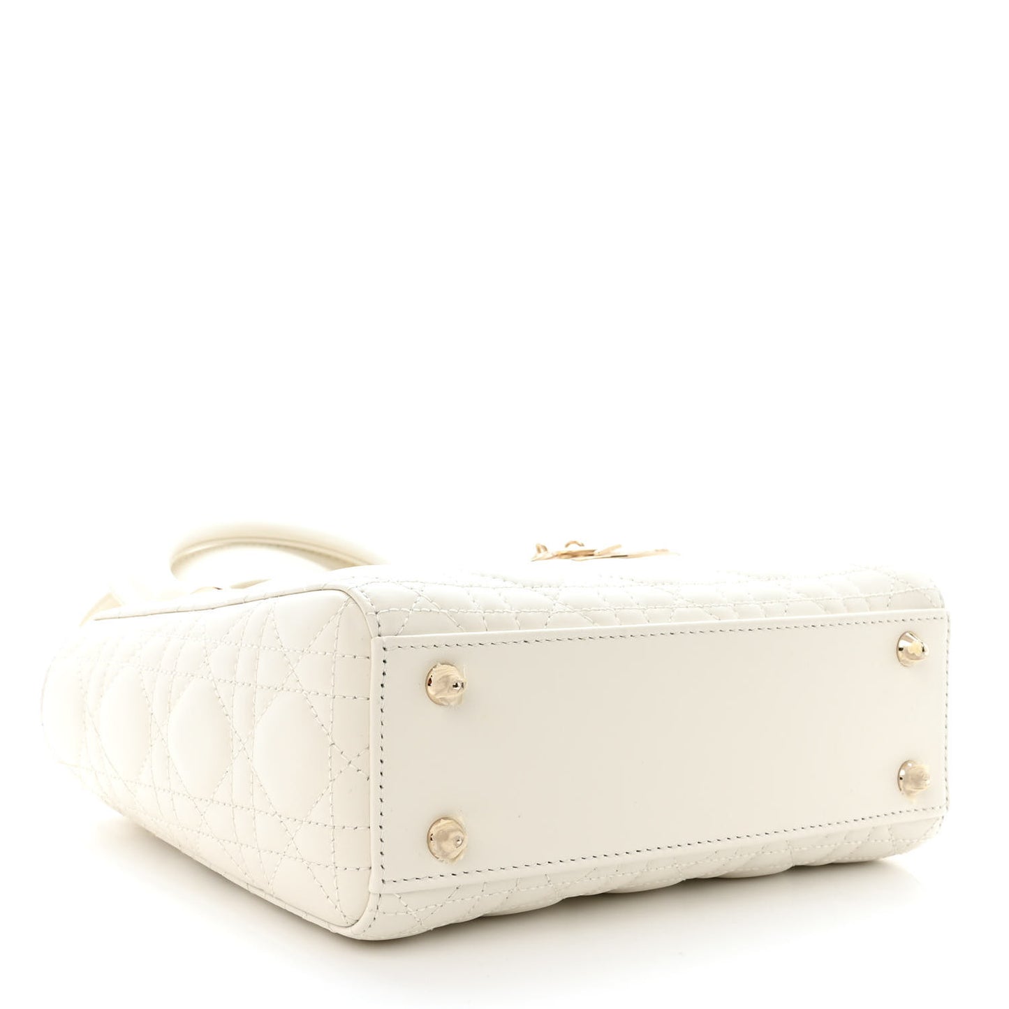 Lambskin Cannage Small My ABCDior Lady Dior White