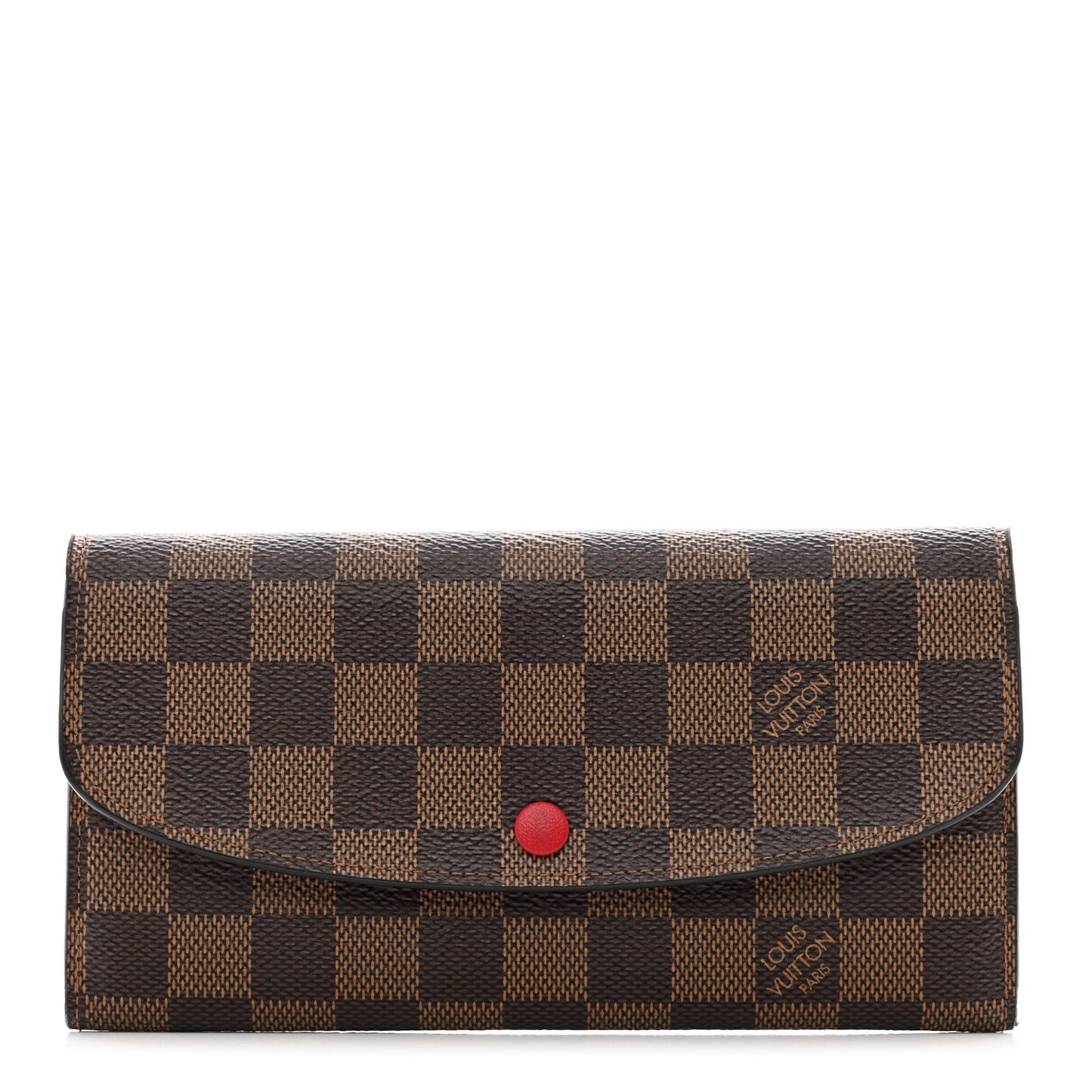 Damier Ebene Emilie Wallet Red