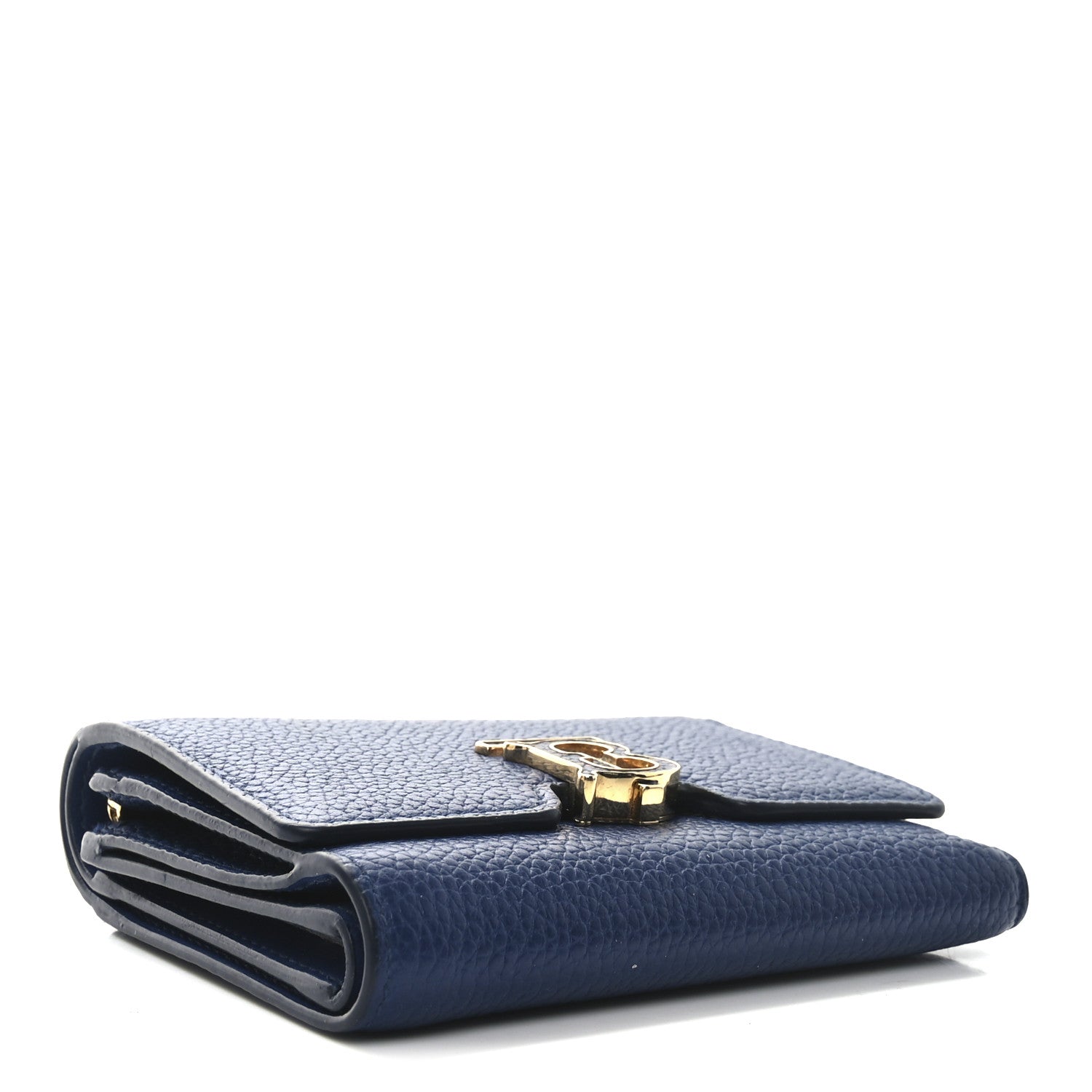 Burberry Grained Calfskin TB Compact Wallet Rich Navy 4 of 6