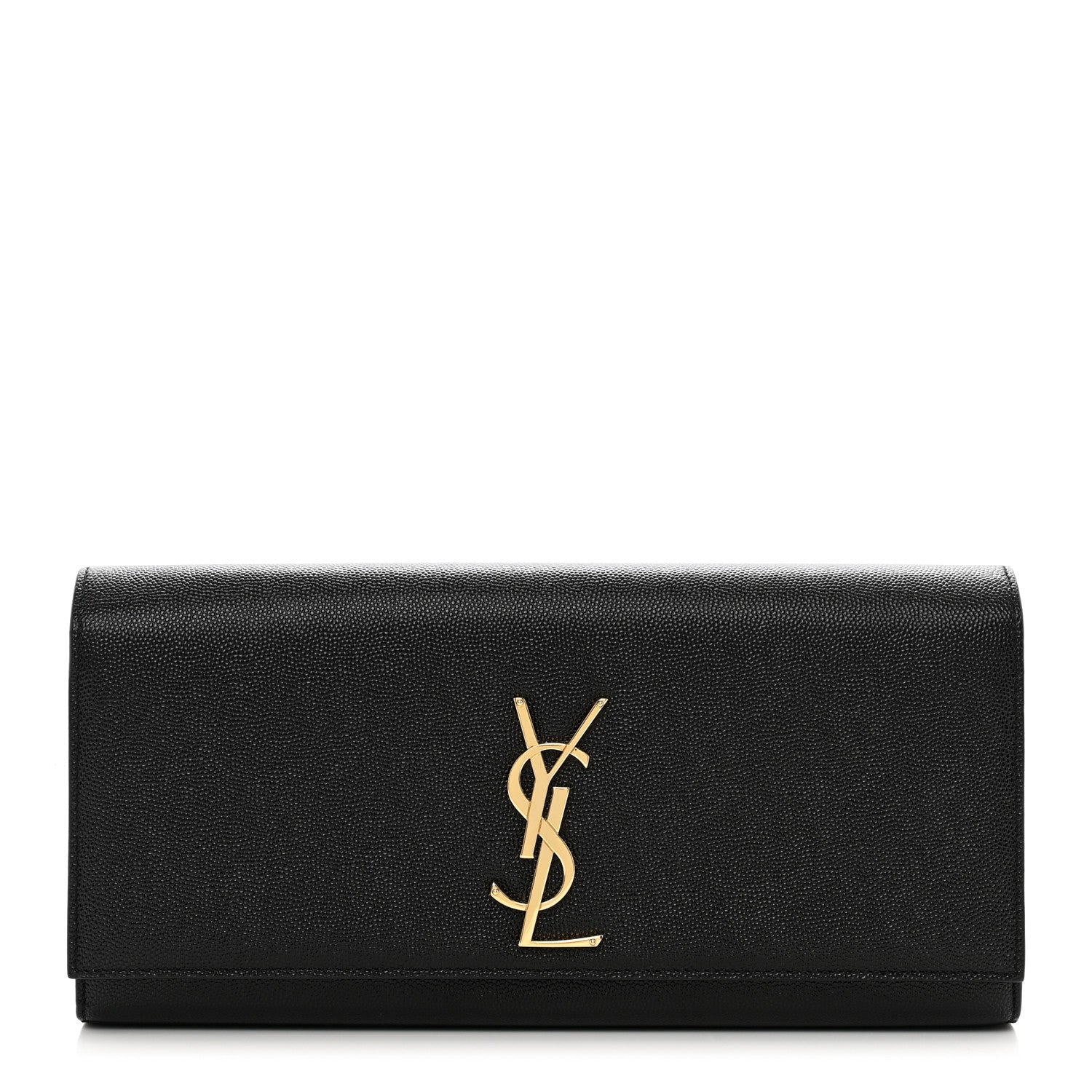 Saint Laurent Grain De Poudre Monogram Cassandre Clutch Black 1 of 10