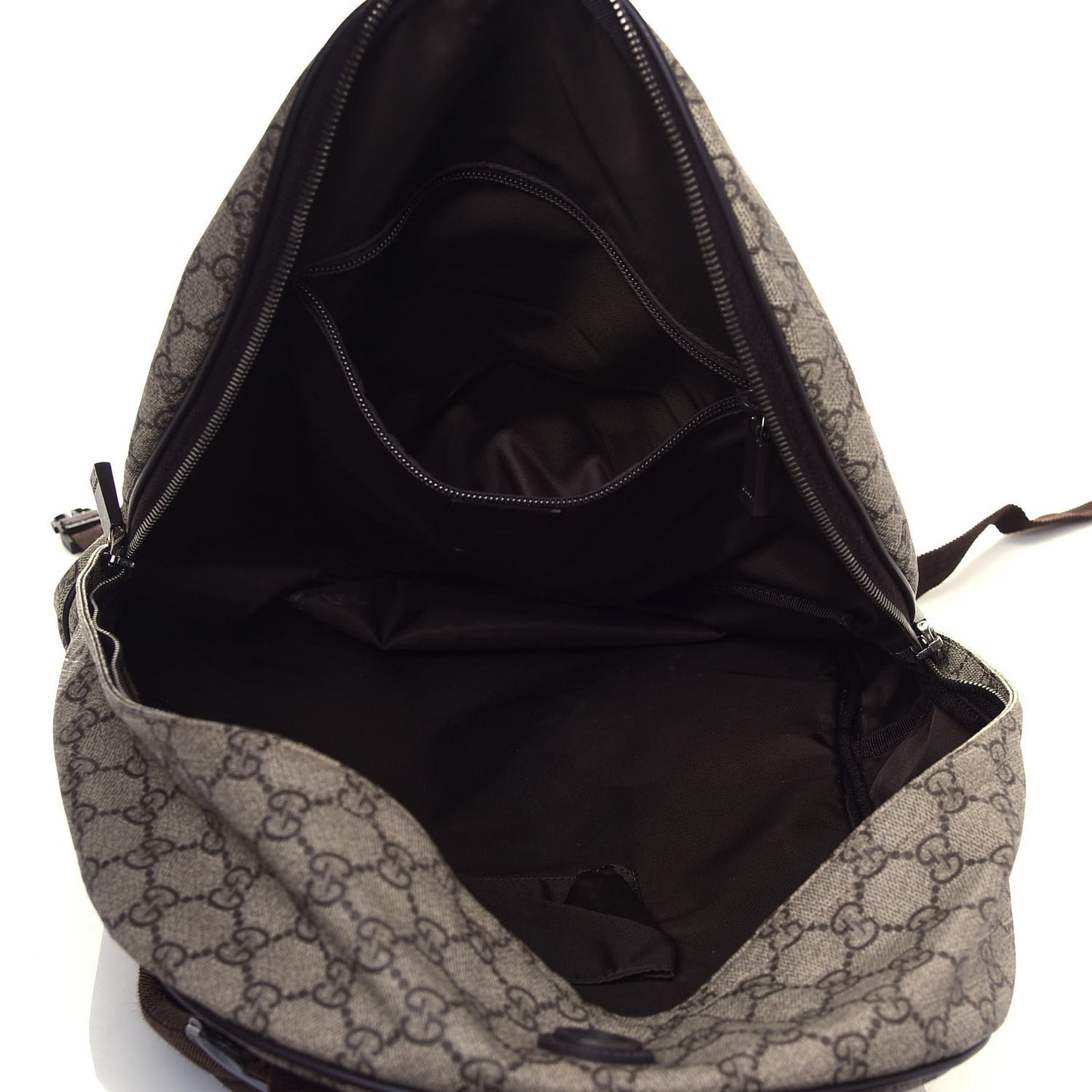 GG Plus Monogram Interlocking G Medium Backpack Dark Brown