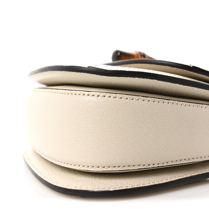 Gucci Monogram Jumbo GG Textured Dollar Calfskin Web Small Bamboo 1947 Top Handle Bag Off White 10 of 10