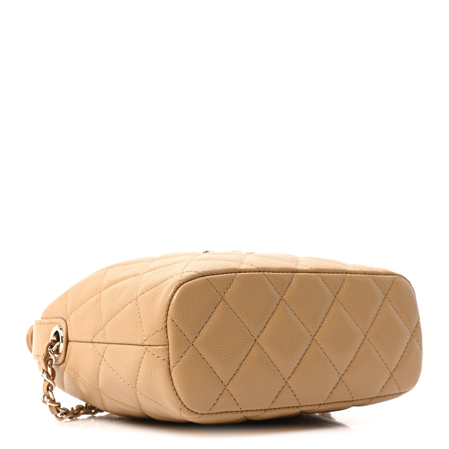 Chanel Caviar Quilted Chain Hobo Dark Beige 7 of 21