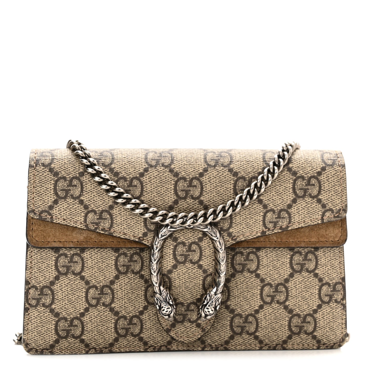GG Supreme Monogram Super Mini Dionysus Shoulder Bag Taupe