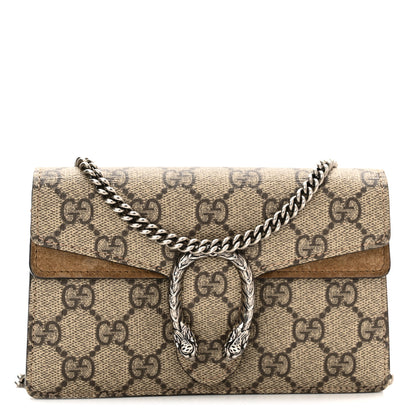 Gucci GG Supreme Monogram Super Mini Dionysus Shoulder Bag Taupe 1 of 10