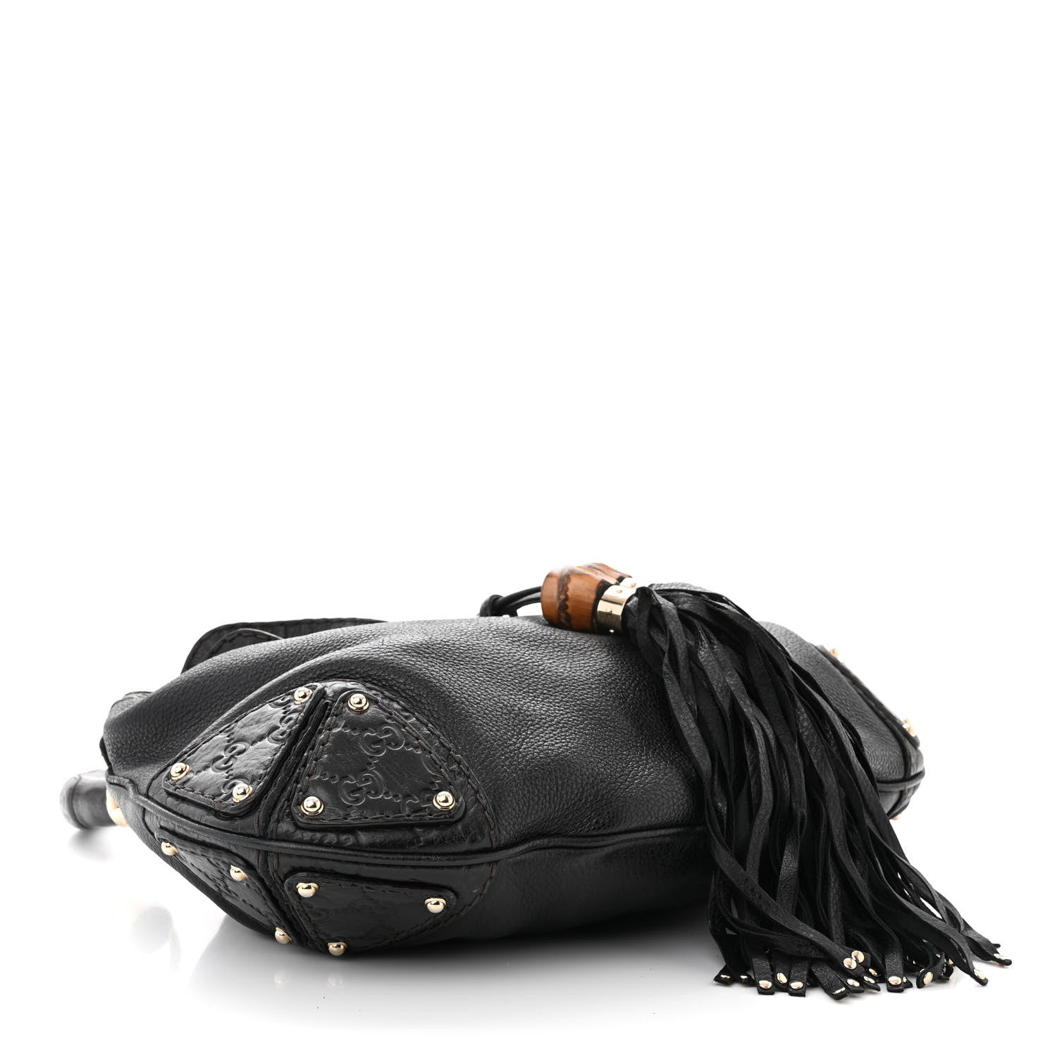Gucci Calfskin Medium Indy Top Handle Hobo Black 4 of 10