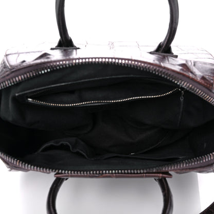 Givenchy Calfskin Crocodile Embossed 3D Stud Medium Antigona Brown 5 of 12
