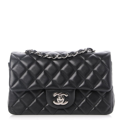 Chanel Lambskin Quilted Mini Rectangular Flap Black 1 of 9