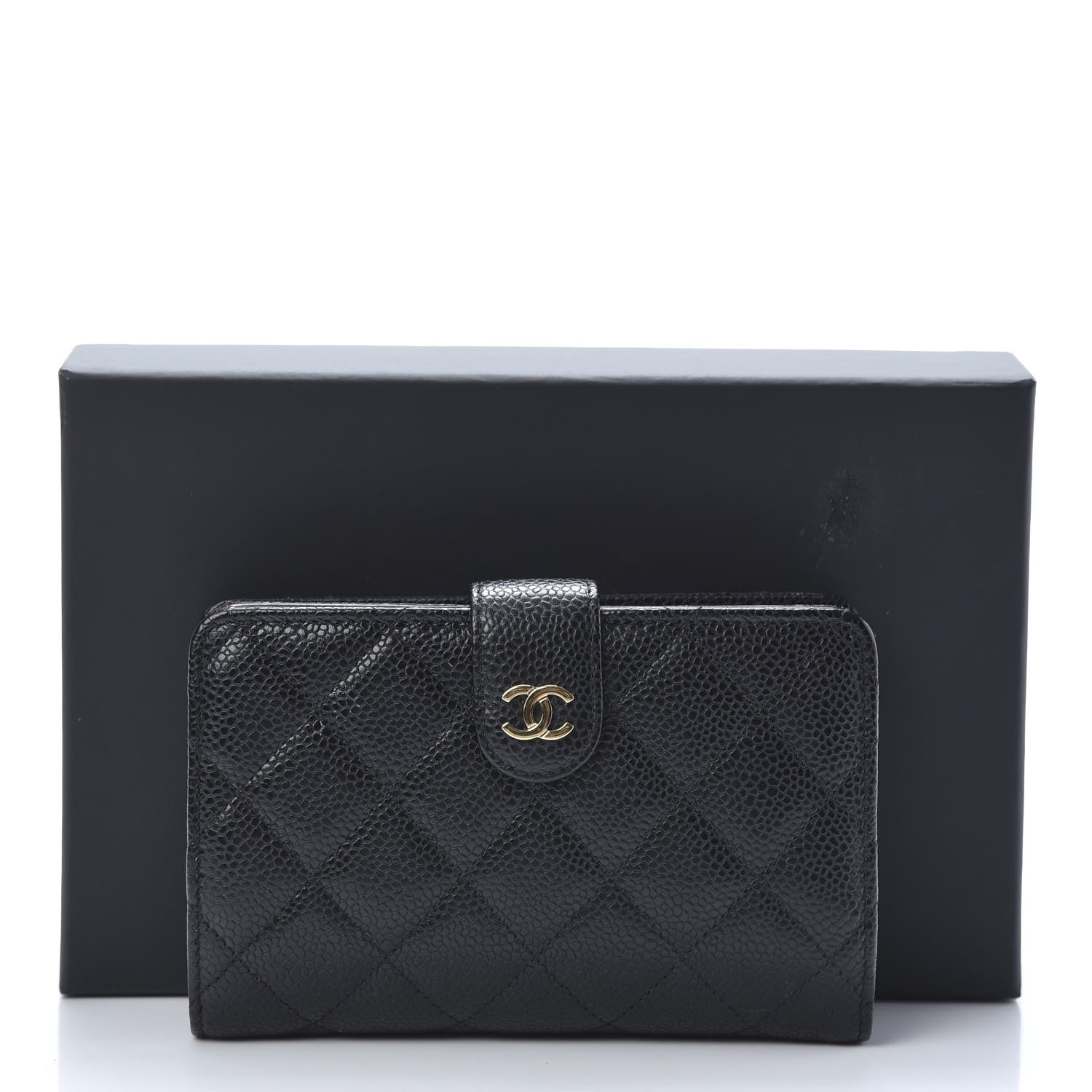 Chanel Caviar Quilted CC French Wallet Black 12 of 12