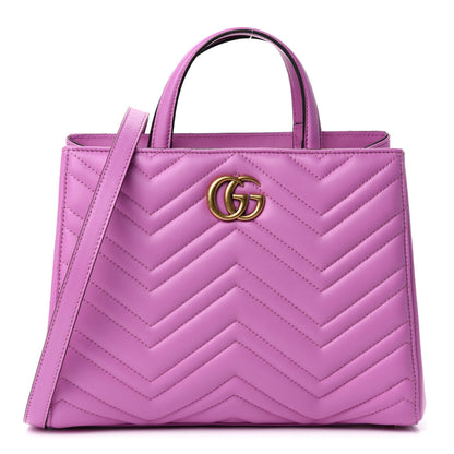 Gucci Calfskin Matelasse Small GG Marmont Tote Candy Mousse 1 of 11