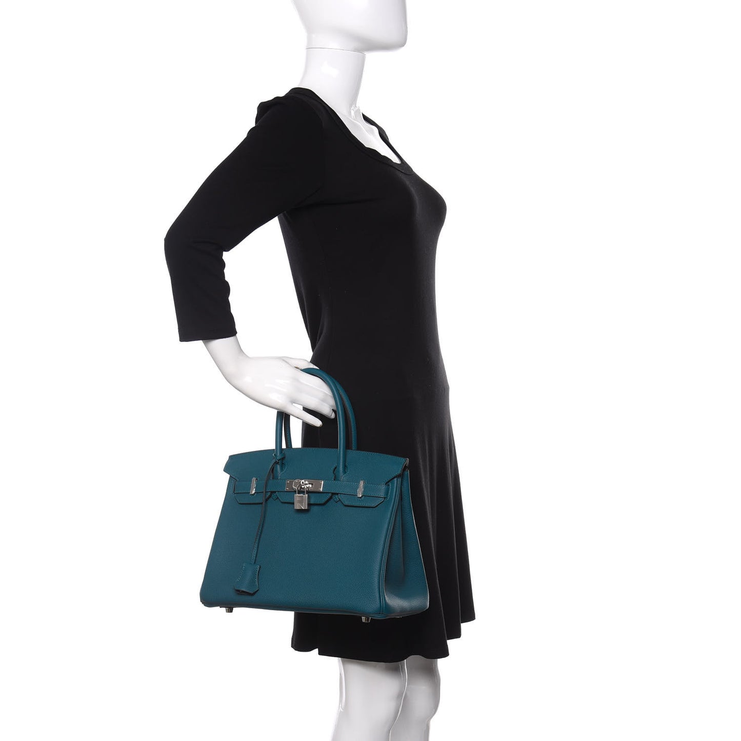 Taurillon Maurice Birkin Verso 30 Vert Bosphore Bleu Ocean