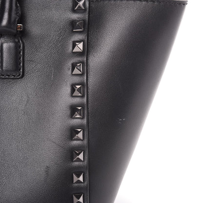 Valentino Garavani Vitello Small Rockstud Double Handle Tote Black 9 of 14