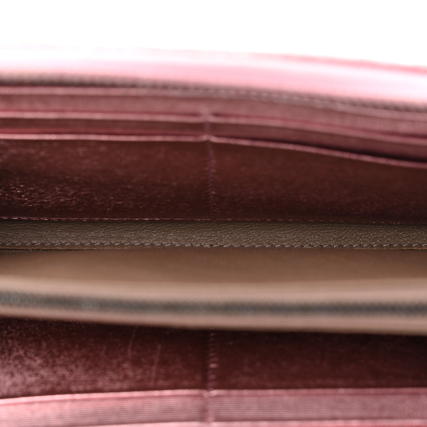 Bottega Veneta Metallic Nappa Intrecciato Zip Around Wallet Pink 5 of 9
