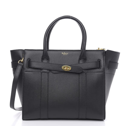 Mulberry Classic Grain Small Bayswater Zip Tote Black 1 of 8